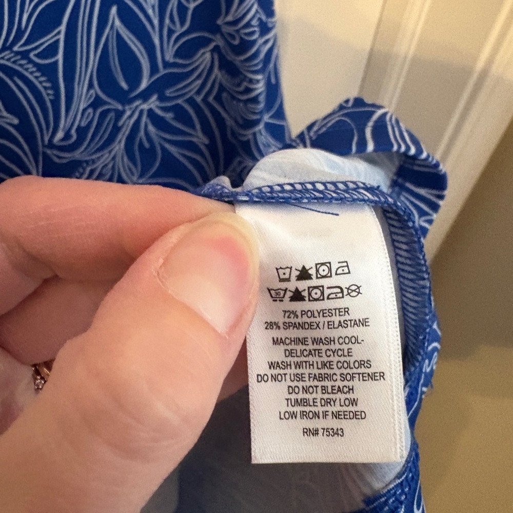 Tommy Bahama Racquet & Paddle Tropical Blue Sleeveless Mini Dress Women’s Large - Picture 5 of 7